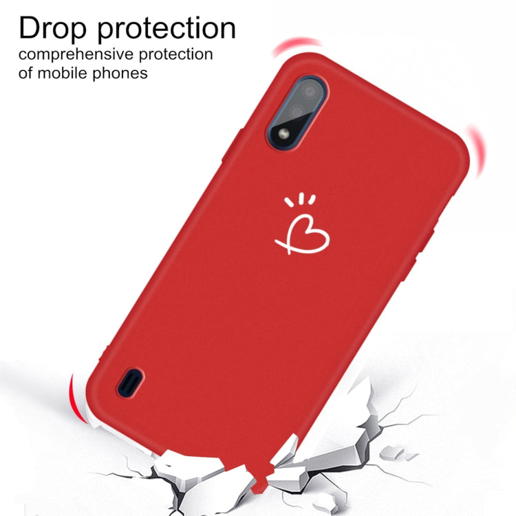 For Galaxy A01 Frosted Candy-Colored Ultra-thin TPU Phone