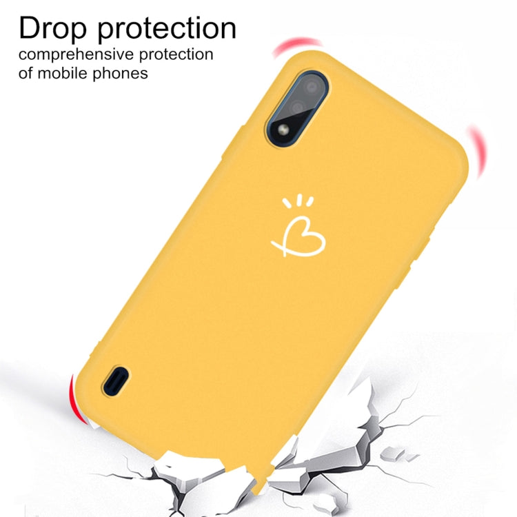 For Galaxy A01 Frosted Candy-Colored Ultra-thin TPU Phone
