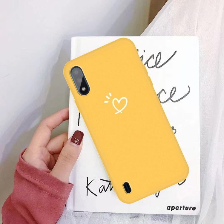 For Galaxy A01 Frosted Candy-Colored Ultra-thin TPU Phone