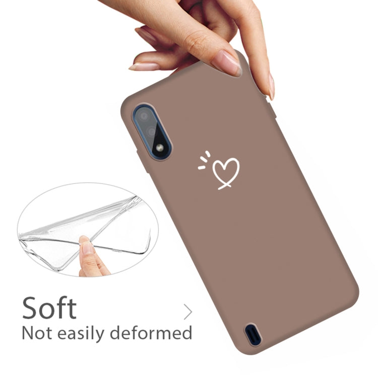 For Galaxy A01 Frosted Candy-Colored Ultra-thin TPU Phone