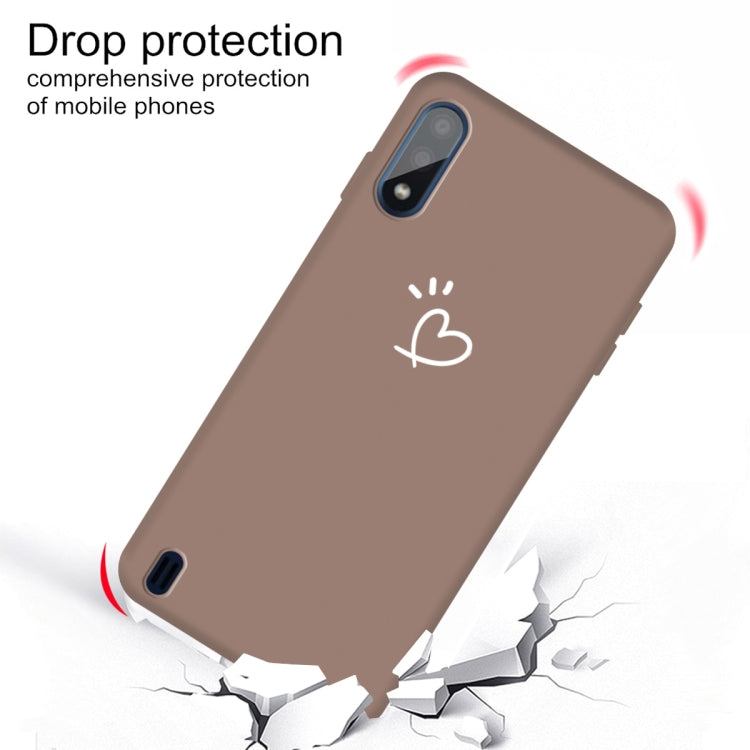 For Galaxy A01 Frosted Candy-Colored Ultra-thin TPU Phone