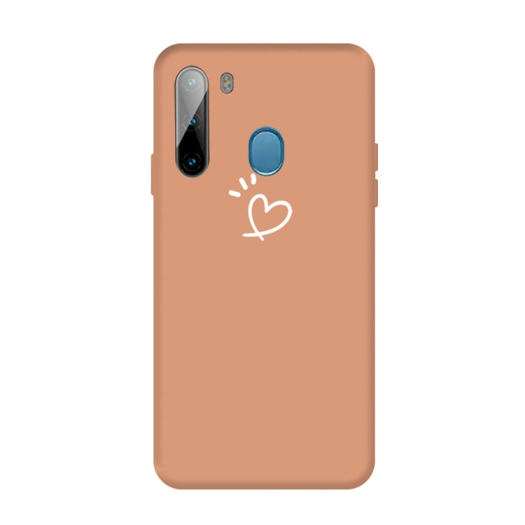 For Galaxy A21 Frosted Candy-Colored Ultra-thin TPU Phone