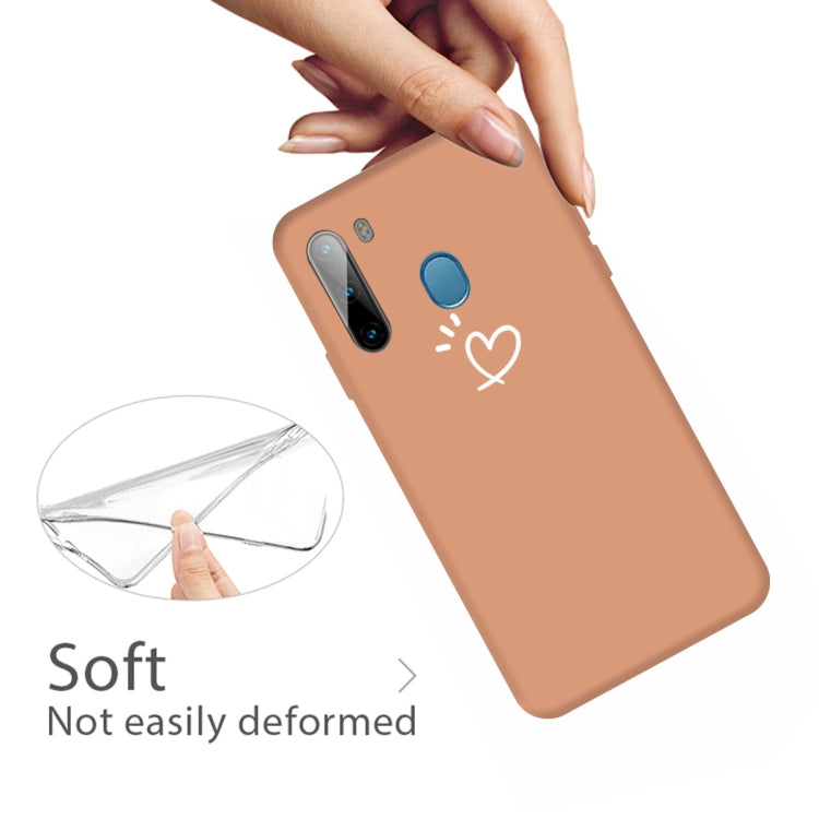For Galaxy A21 Frosted Candy-Colored Ultra-thin TPU Phone