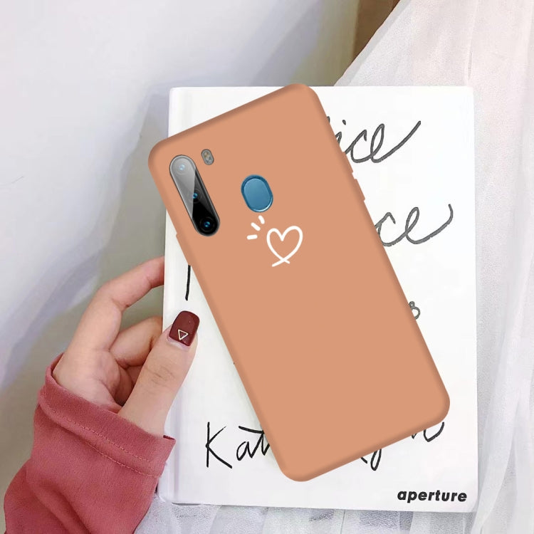 For Galaxy A21 Frosted Candy-Colored Ultra-thin TPU Phone