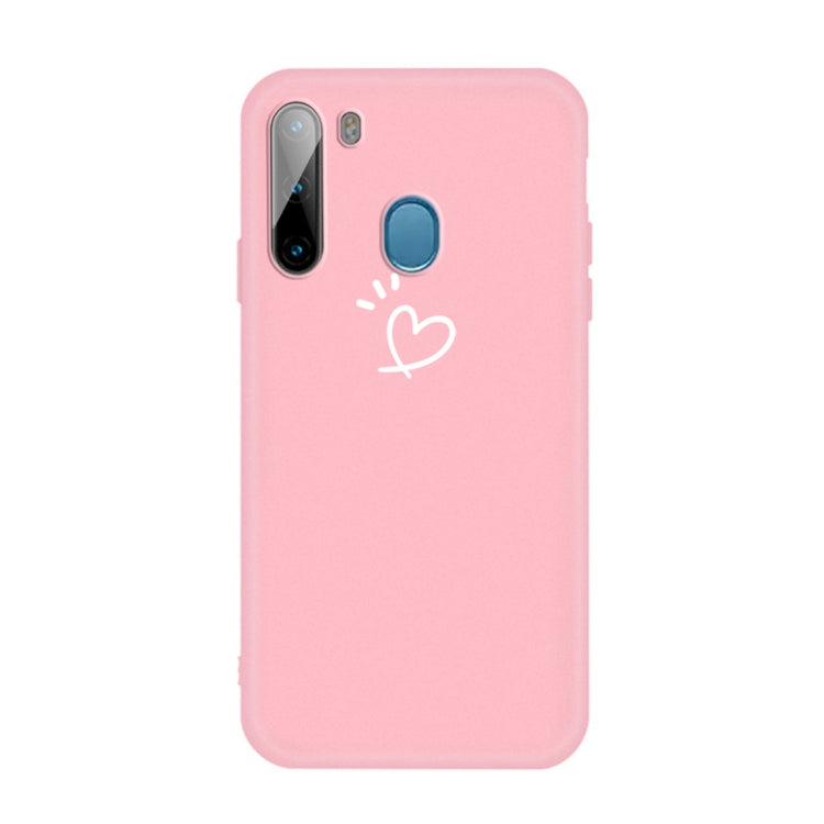For Galaxy A21 Frosted Candy-Colored Ultra-thin TPU Phone
