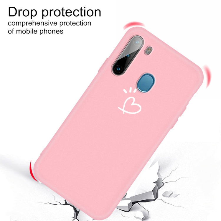 For Galaxy A21 Frosted Candy-Colored Ultra-thin TPU Phone