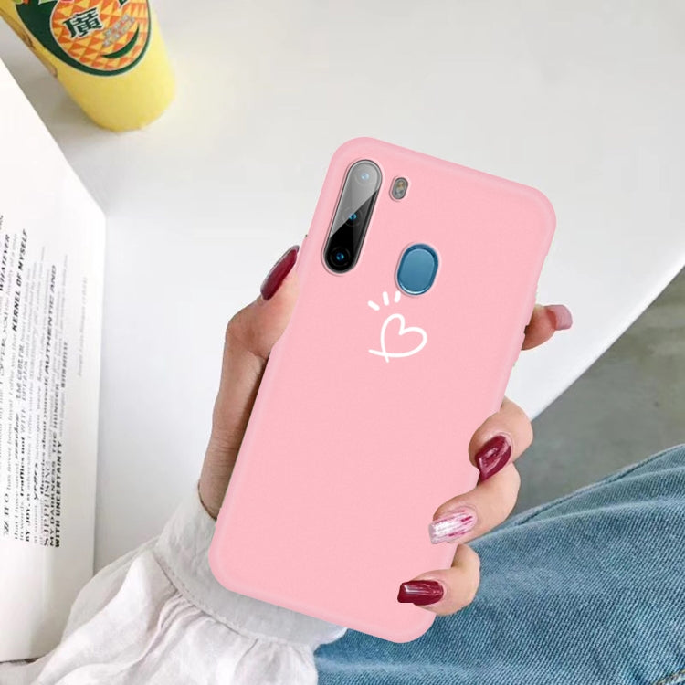For Galaxy A21 Frosted Candy-Colored Ultra-thin TPU Phone