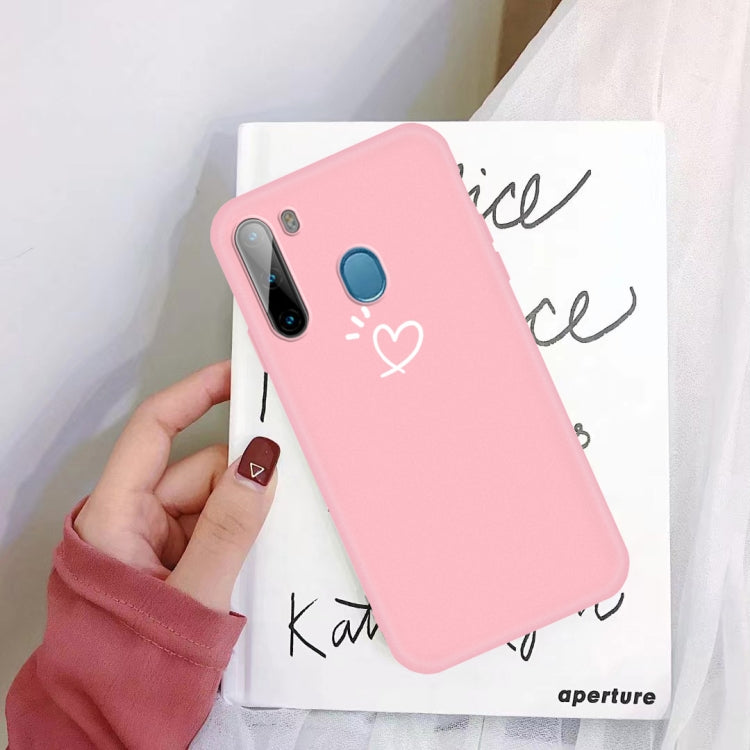For Galaxy A21 Frosted Candy-Colored Ultra-thin TPU Phone