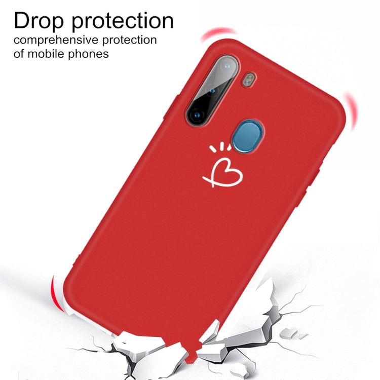 For Galaxy A21 Frosted Candy-Colored Ultra-thin TPU Phone