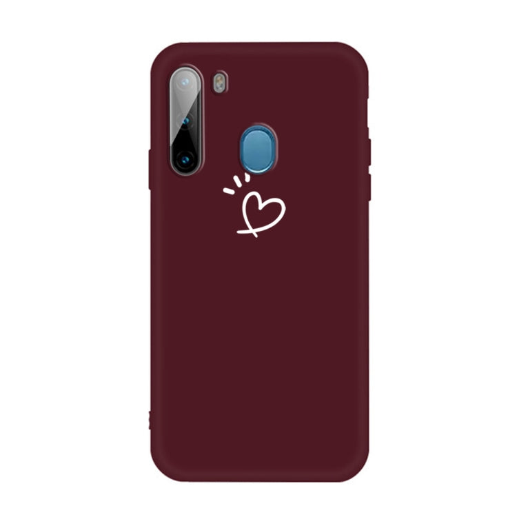 For Galaxy A21 Frosted Candy-Colored Ultra-thin TPU Phone