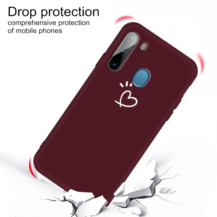 For Galaxy A21 Frosted Candy-Colored Ultra-thin TPU Phone