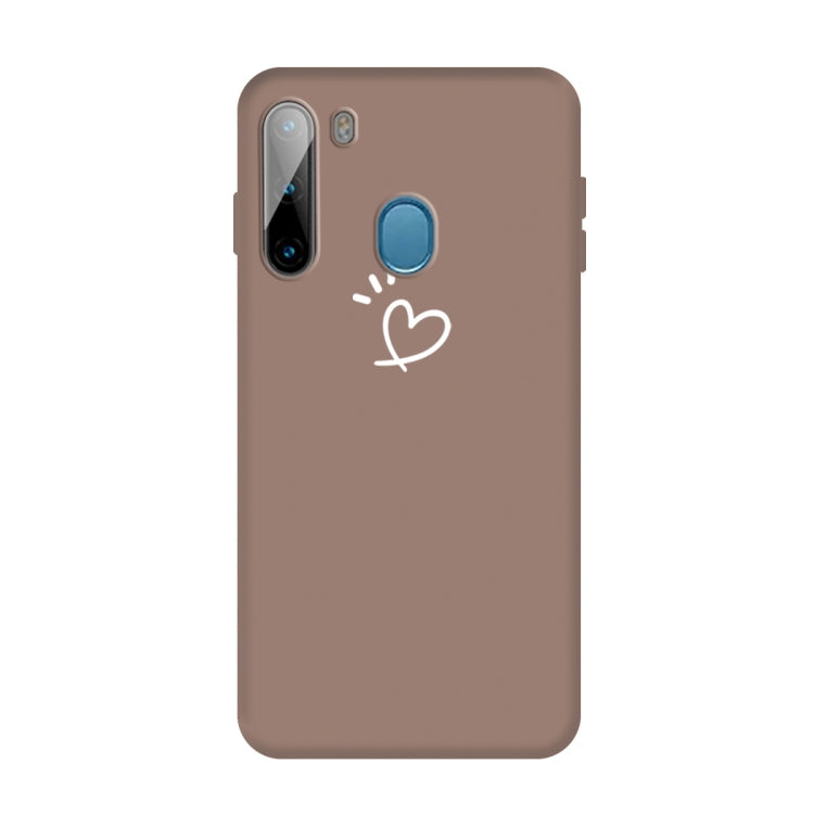 For Galaxy A21 Frosted Candy-Colored Ultra-thin TPU Phone