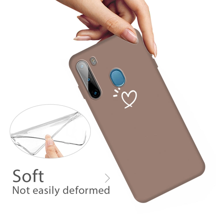For Galaxy A21 Frosted Candy-Colored Ultra-thin TPU Phone