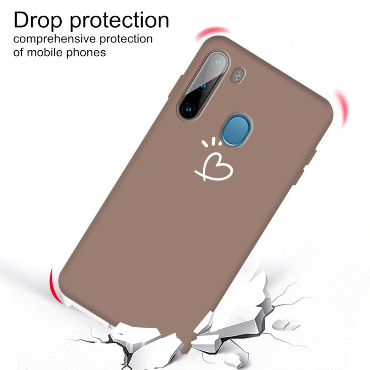 For Galaxy A21 Frosted Candy-Colored Ultra-thin TPU Phone