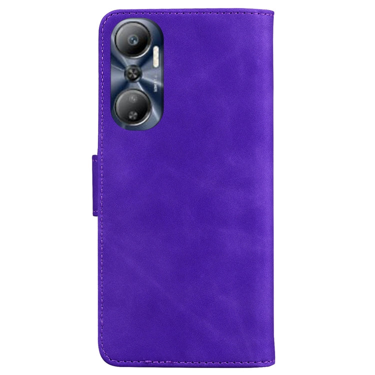For Infinix Hot 20 Skin Feel Pure Color Flip Leather Phone Case