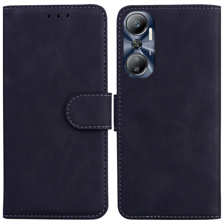 For Infinix Hot 20 Skin Feel Pure Color Flip Leather Phone Case