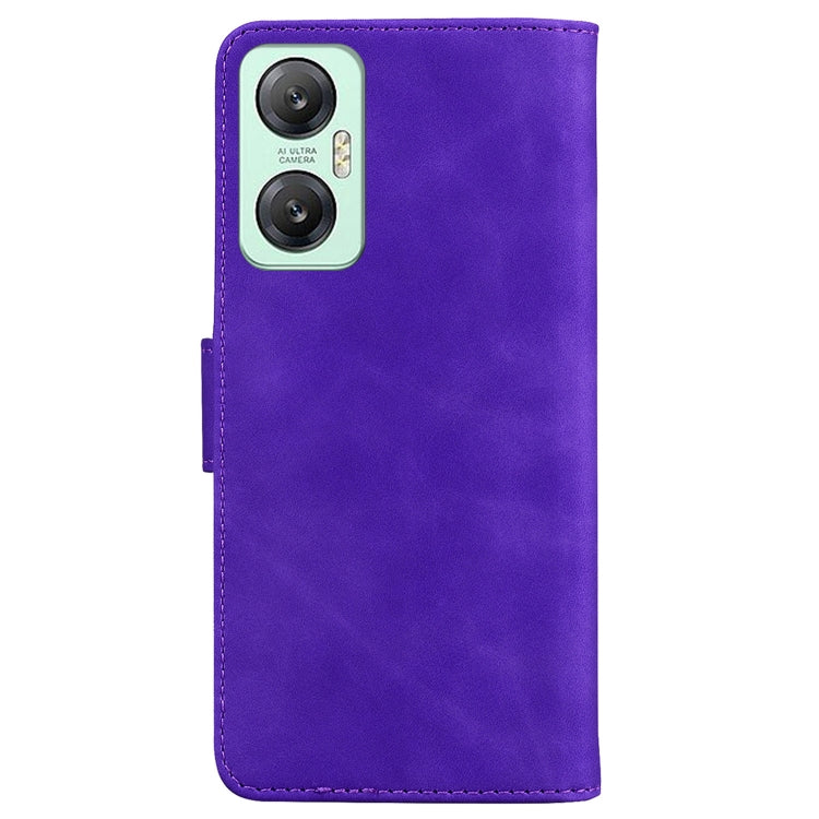 For Infinix Hot 20 5G Skin Feel Pure Color Flip Leather Phone Case