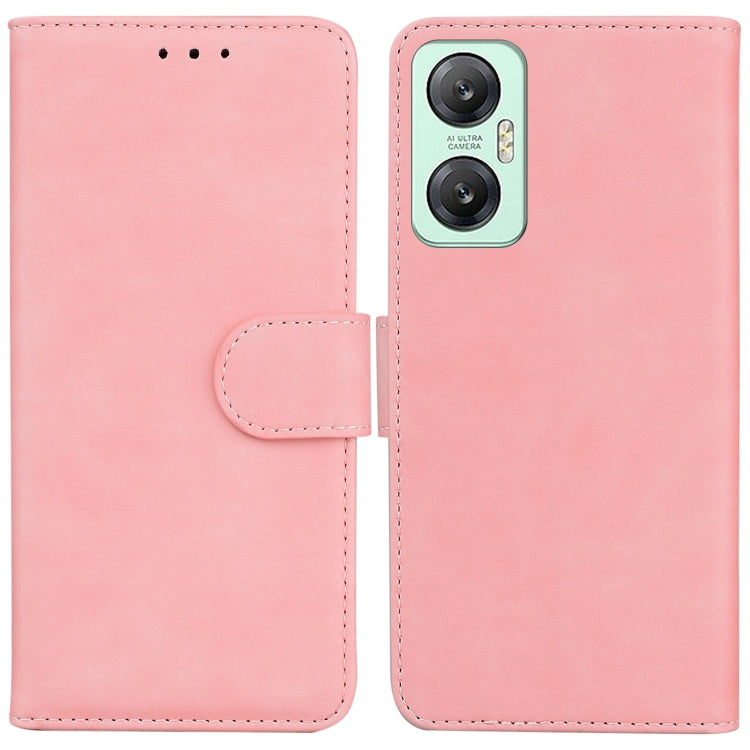 For Infinix Hot 20 5G Skin Feel Pure Color Flip Leather Phone Case
