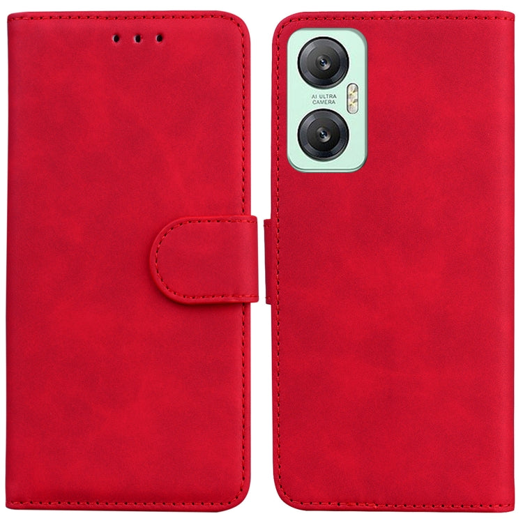 For Infinix Hot 20 5G Skin Feel Pure Color Flip Leather Phone Case