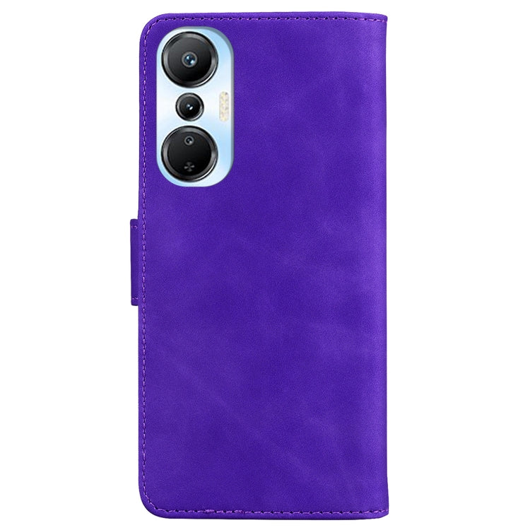 For Infinix Hot 20s Skin Feel Pure Color Flip Leather Phone Case