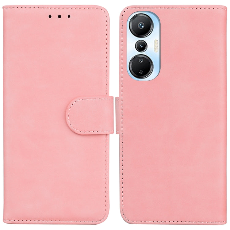 For Infinix Hot 20s Skin Feel Pure Color Flip Leather Phone Case