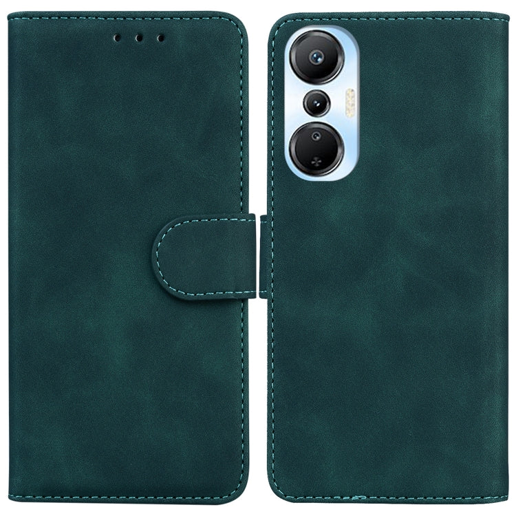 For Infinix Hot 20s Skin Feel Pure Color Flip Leather Phone Case