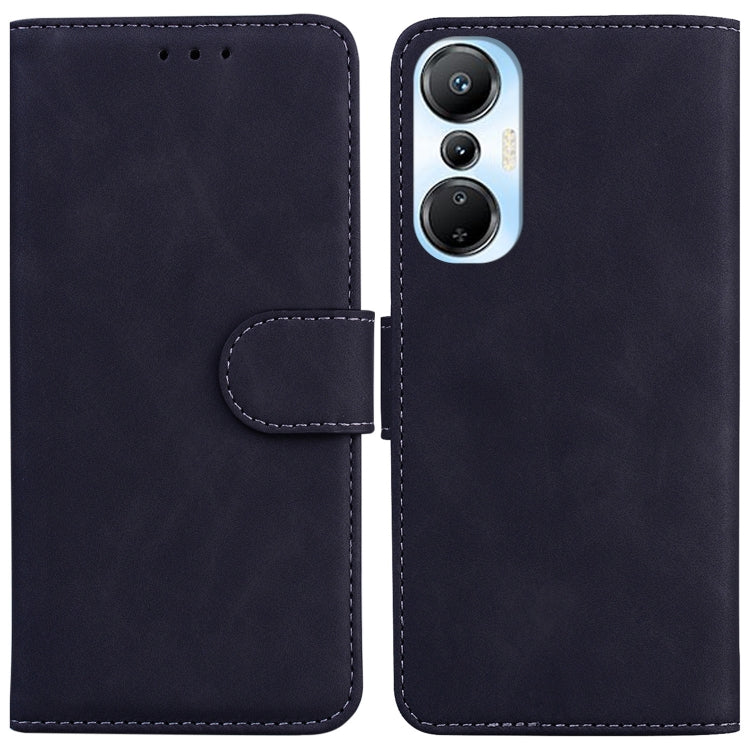 For Infinix Hot 20s Skin Feel Pure Color Flip Leather Phone Case