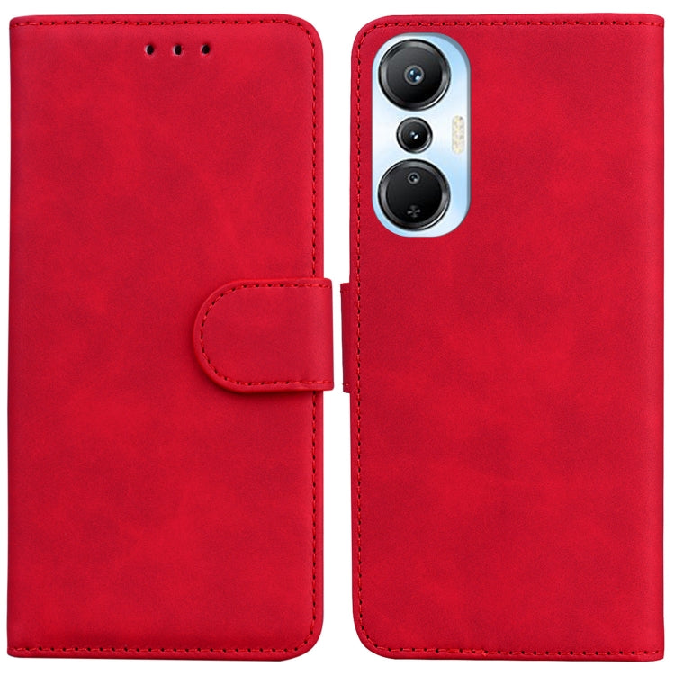 For Infinix Hot 20s Skin Feel Pure Color Flip Leather Phone Case
