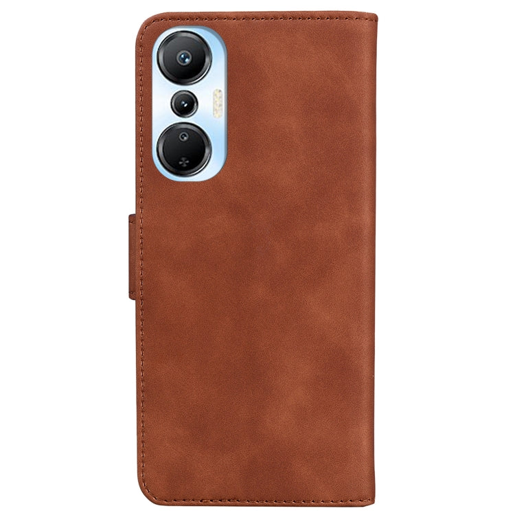 For Infinix Hot 20s Skin Feel Pure Color Flip Leather Phone Case
