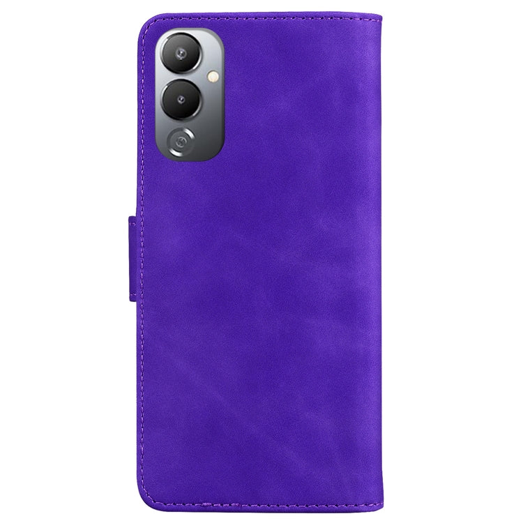For Tecno Pova 4 Skin Feel Pure Color Flip Leather Phone Case