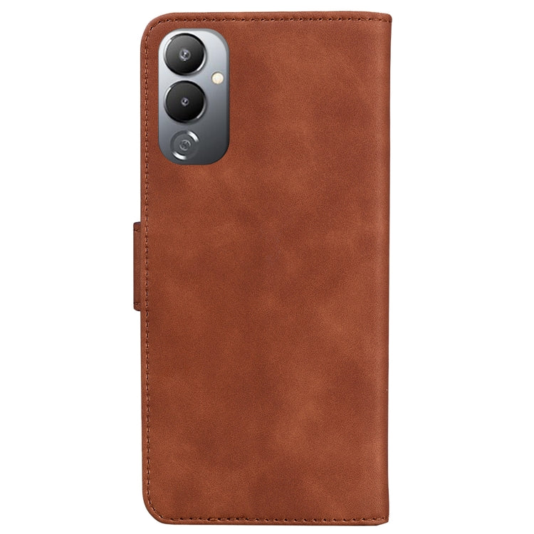 For Tecno Pova 4 Skin Feel Pure Color Flip Leather Phone Case