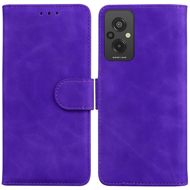 For Xiaomi Redmi 11 Prime 4G Skin Feel Pure Color Flip Leather Phone Case