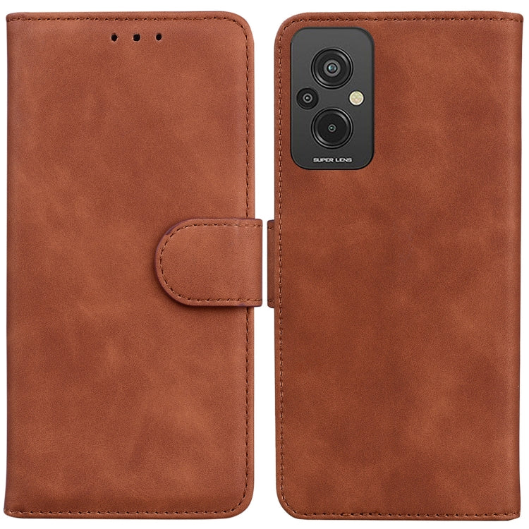 For Xiaomi Redmi 11 Prime 4G Skin Feel Pure Color Flip Leather Phone Case