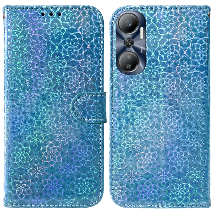 For Infinix Hot 20 Colorful Magnetic Buckle Leather Phone Case