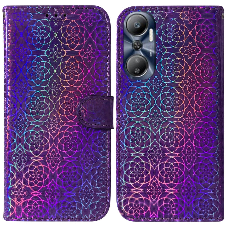 For Infinix Hot 20 Colorful Magnetic Buckle Leather Phone Case
