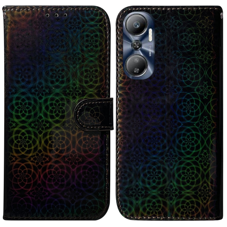 For Infinix Hot 20 Colorful Magnetic Buckle Leather Phone Case