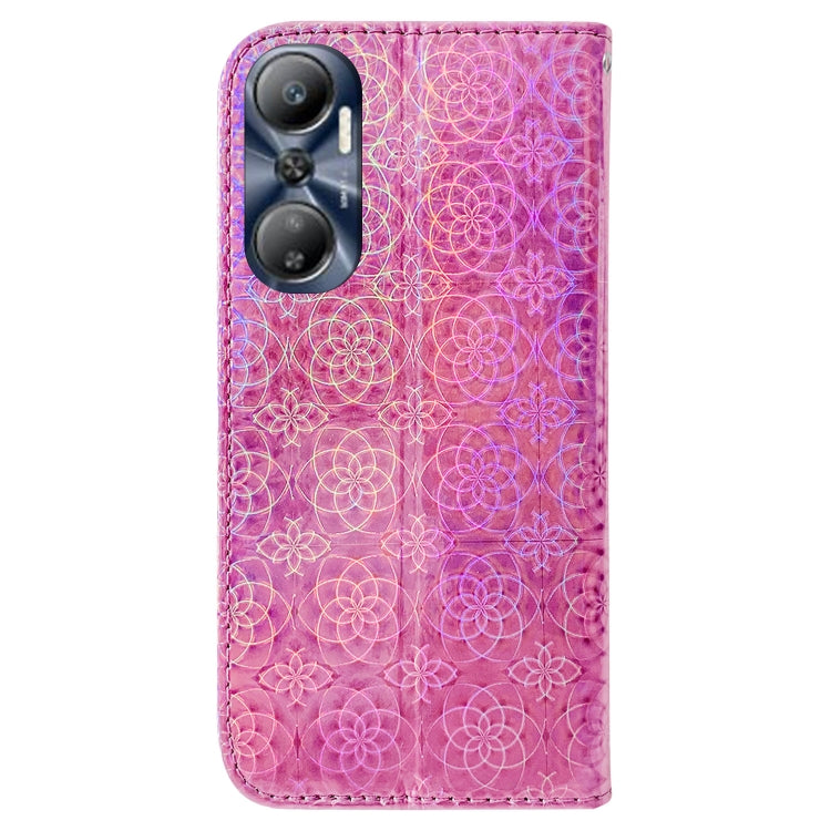 For Infinix Hot 20 Colorful Magnetic Buckle Leather Phone Case