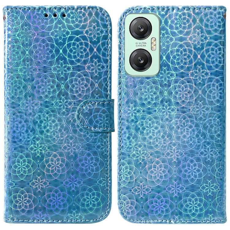 For Infinix Hot 20 5G Colorful Magnetic Buckle Leather Phone Case