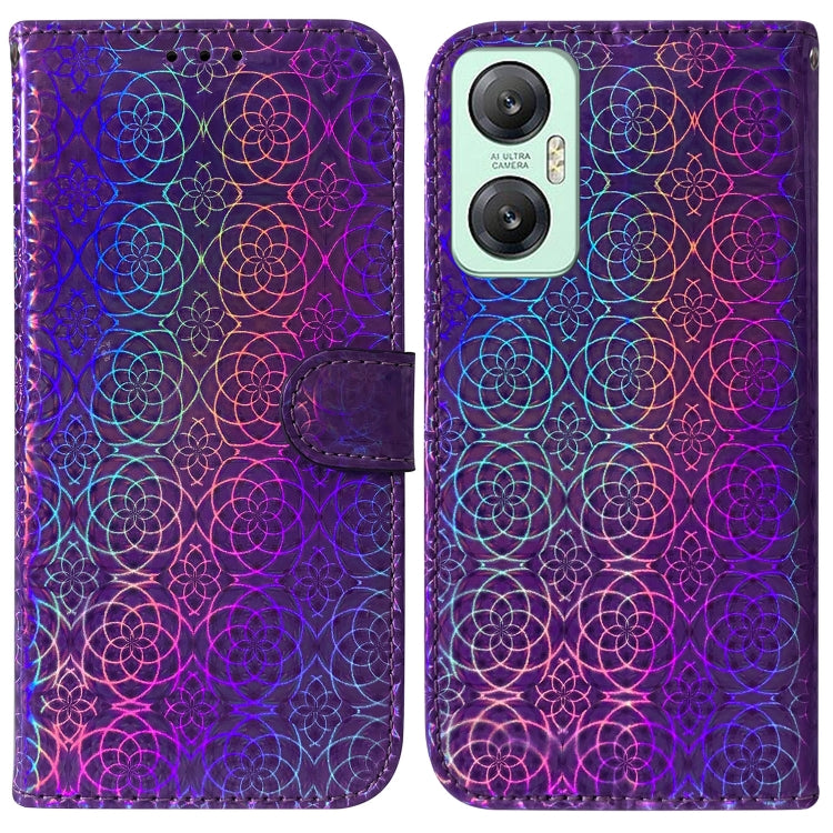 For Infinix Hot 20 5G Colorful Magnetic Buckle Leather Phone Case