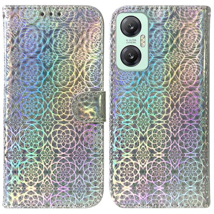 For Infinix Hot 20 5G Colorful Magnetic Buckle Leather Phone Case