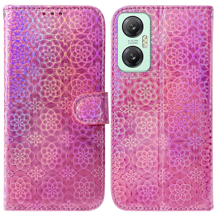 For Infinix Hot 20 5G Colorful Magnetic Buckle Leather Phone Case