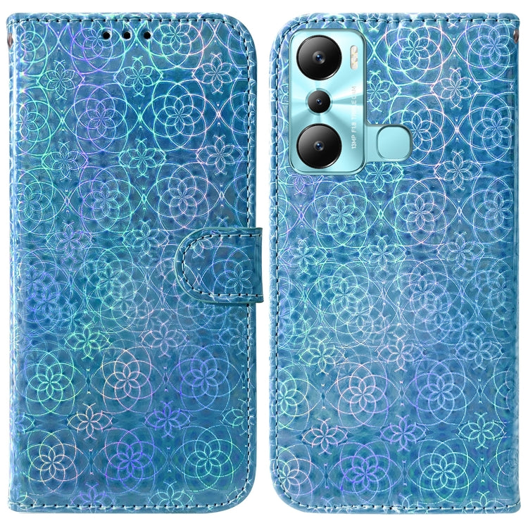For Infinix Hot 20i Colorful Magnetic Buckle Leather Phone Case