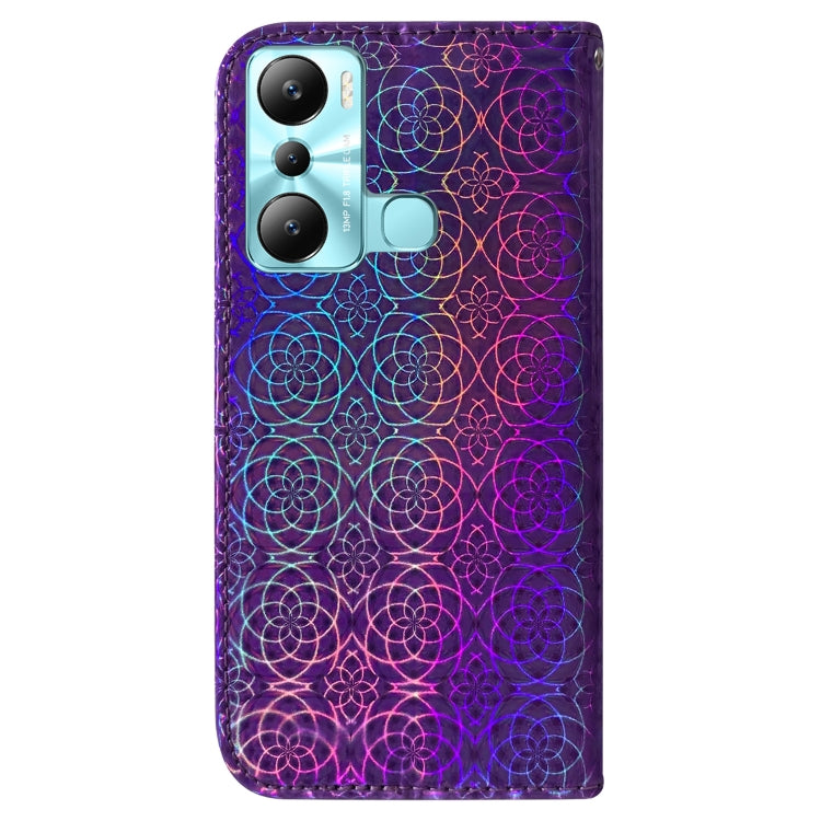 For Infinix Hot 20i Colorful Magnetic Buckle Leather Phone Case