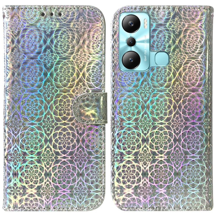 For Infinix Hot 20i Colorful Magnetic Buckle Leather Phone Case
