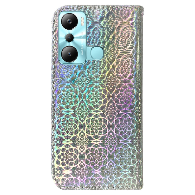 For Infinix Hot 20i Colorful Magnetic Buckle Leather Phone Case