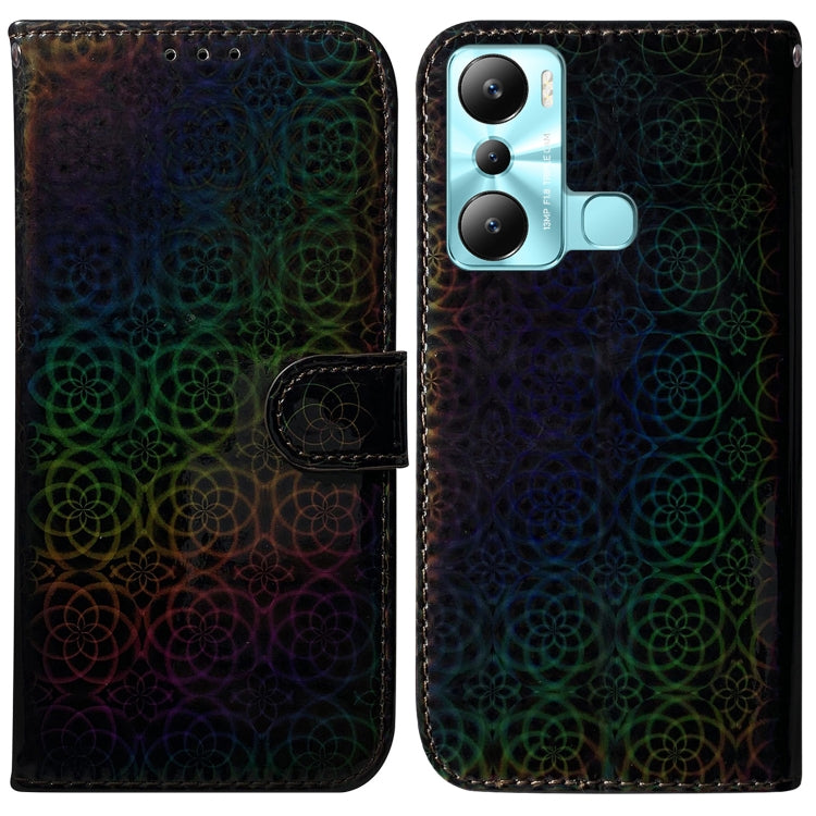 For Infinix Hot 20i Colorful Magnetic Buckle Leather Phone Case