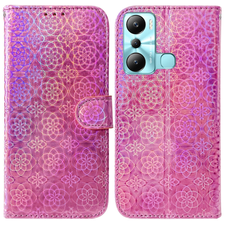 For Infinix Hot 20i Colorful Magnetic Buckle Leather Phone Case