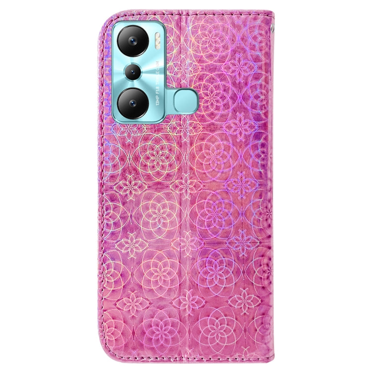 For Infinix Hot 20i Colorful Magnetic Buckle Leather Phone Case