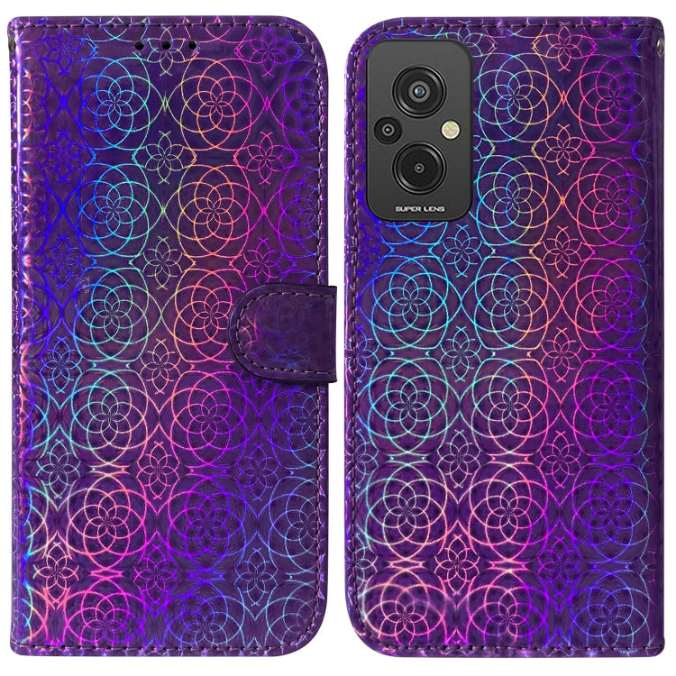 For Xiaomi Redmi 11 Prime 4G Colorful Magnetic Buckle Leather Phone Case