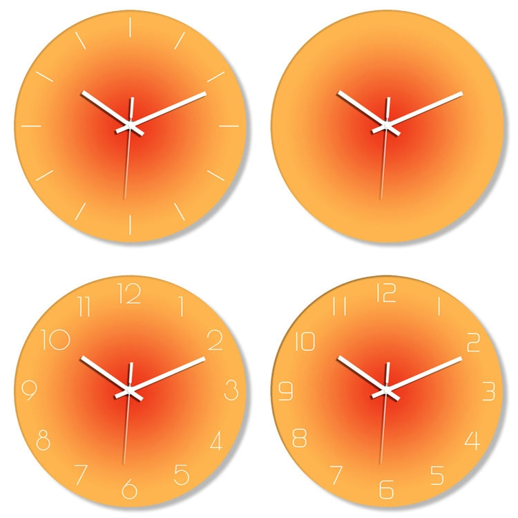 TM9181 12 inches Sunset Gradient Color Home Decoration Silent Wall Clock